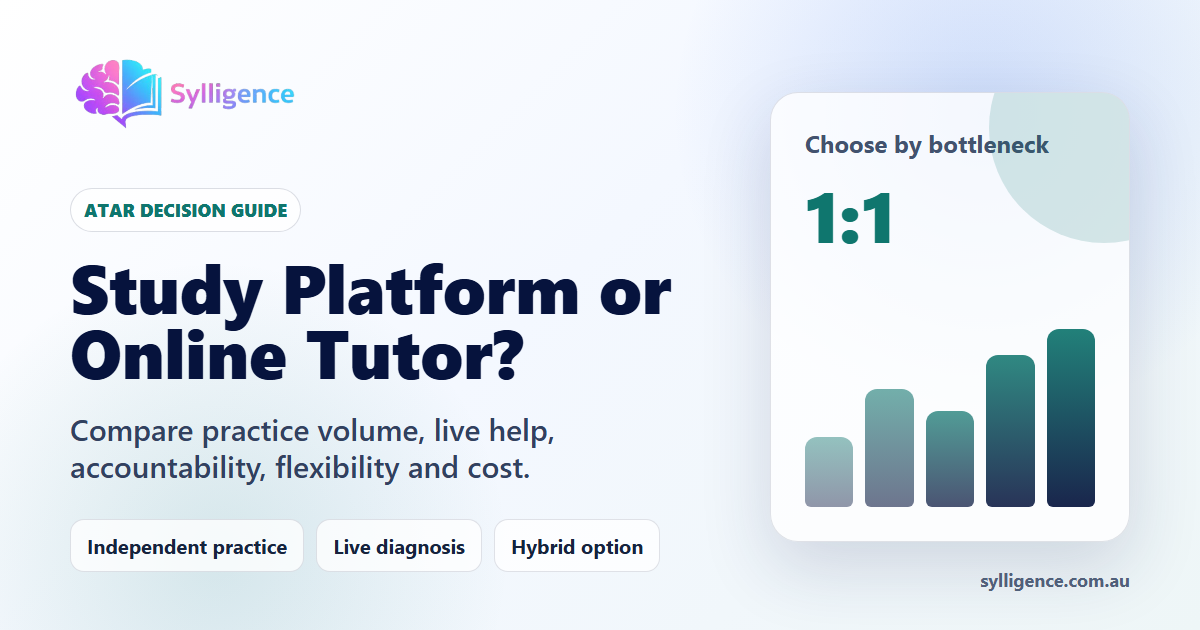 Comparison of an ATAR study platform and online tutoring for Australian Year 12 students